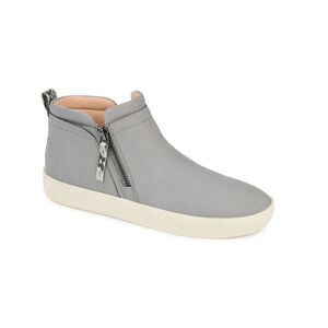 JOURNEE COLLECTION Womens Gray Frankie Toe Platform Athletic Sneakers 8.5 M